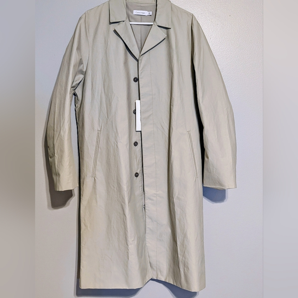 ✨ Calvin Klein Lightweight Trench – Stone Beige | Unisex S (Fits Women Medium)
